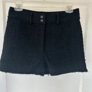 House of Harlow 1960 Women's Shorts, Black with glitter tweed, size Small